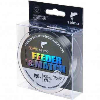 Леска монофильная SALMO DIAMOND FEEDER & MATCH FLUORO COATED Olive Green 150/020 Леска монофильная SALMO DIAMOND FEEDER & MATCH FLUORO COATED Olive Green 150/020