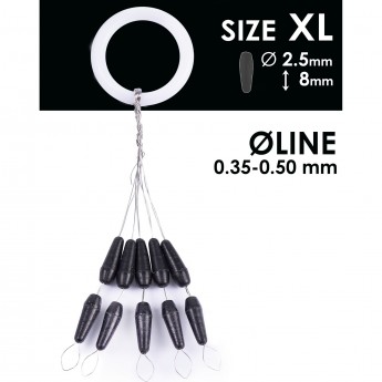 Стопоры резиновые SALMO RUBBER CONE STOPS р.004XL 10шт. Стопоры резиновые SALMO RUBBER CONE STOPS р.004XL 10шт.